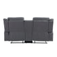 9646GY-2 - Double Reclining Love Seat with Center Console
