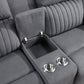 9646GY-2 - Double Reclining Love Seat with Center Console