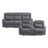 9646GY*2 - 2pc Set: Sofa, Love