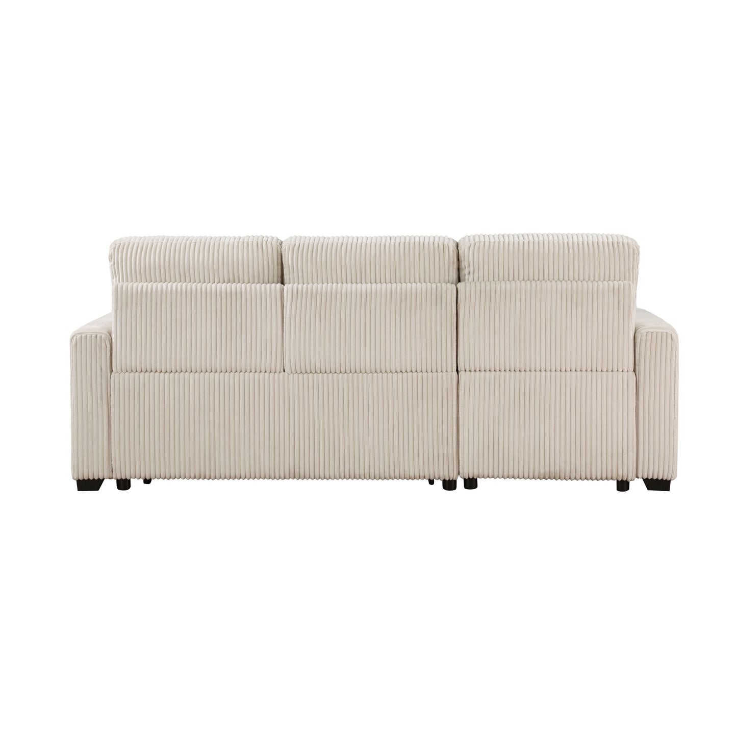 9649BE*SC - (3)3-Piece Reversible Sectional with Pull-out Bed and Hidden Storage
