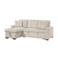 9649BE*SC - (3)3-Piece Reversible Sectional with Pull-out Bed and Hidden Storage