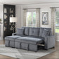 9649DG*SC - (3)3-Piece Reversible Sectional with Pull-out Bed and Hidden Storage