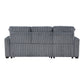 9649DG*SC - (3)3-Piece Reversible Sectional with Pull-out Bed and Hidden Storage