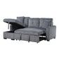 9649DG*SC - (3)3-Piece Reversible Sectional with Pull-out Bed and Hidden Storage
