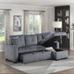 9649DG*SC - (3)3-Piece Reversible Sectional with Pull-out Bed and Hidden Storage