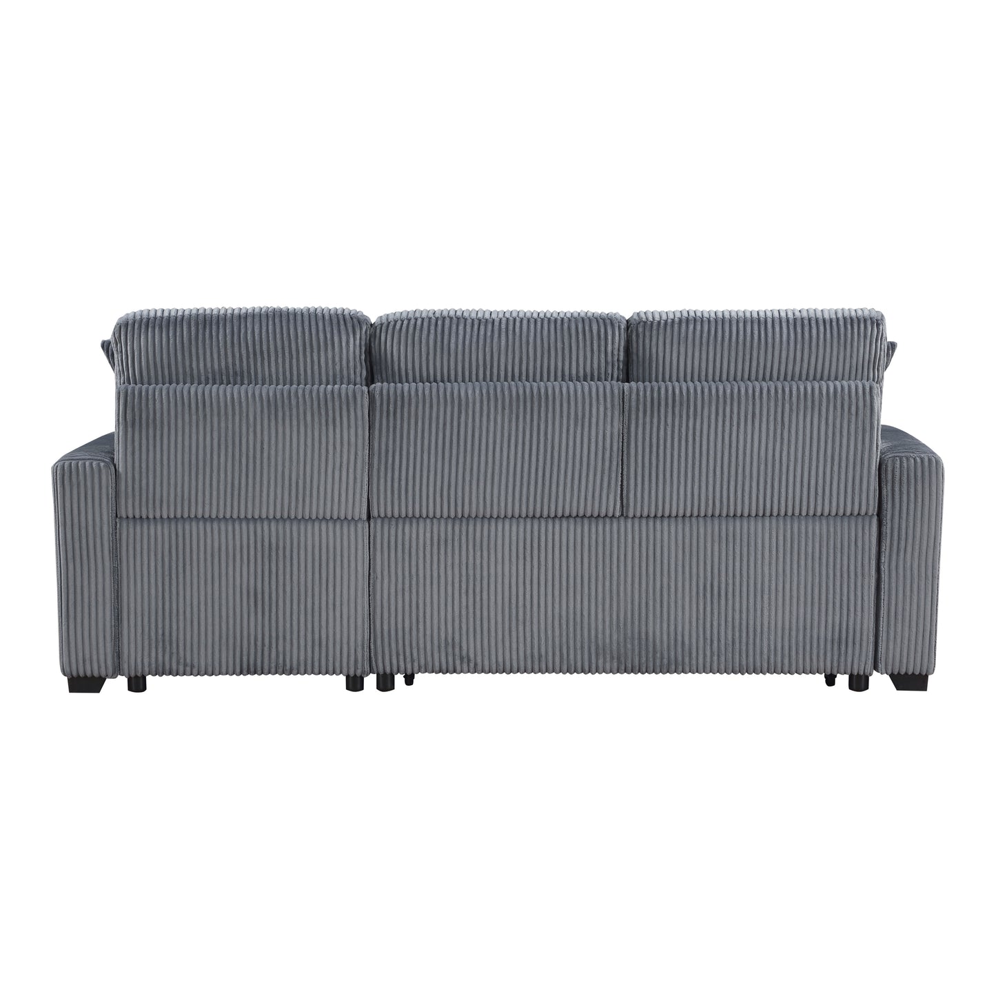 9649DG*SC - (3)3-Piece Reversible Sectional with Pull-out Bed and Hidden Storage