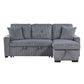 9649DG*SC - (3)3-Piece Reversible Sectional with Pull-out Bed and Hidden Storage