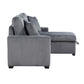 9649DG*SC - (3)3-Piece Reversible Sectional with Pull-out Bed and Hidden Storage