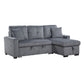 9649DG*SC - (3)3-Piece Reversible Sectional with Pull-out Bed and Hidden Storage