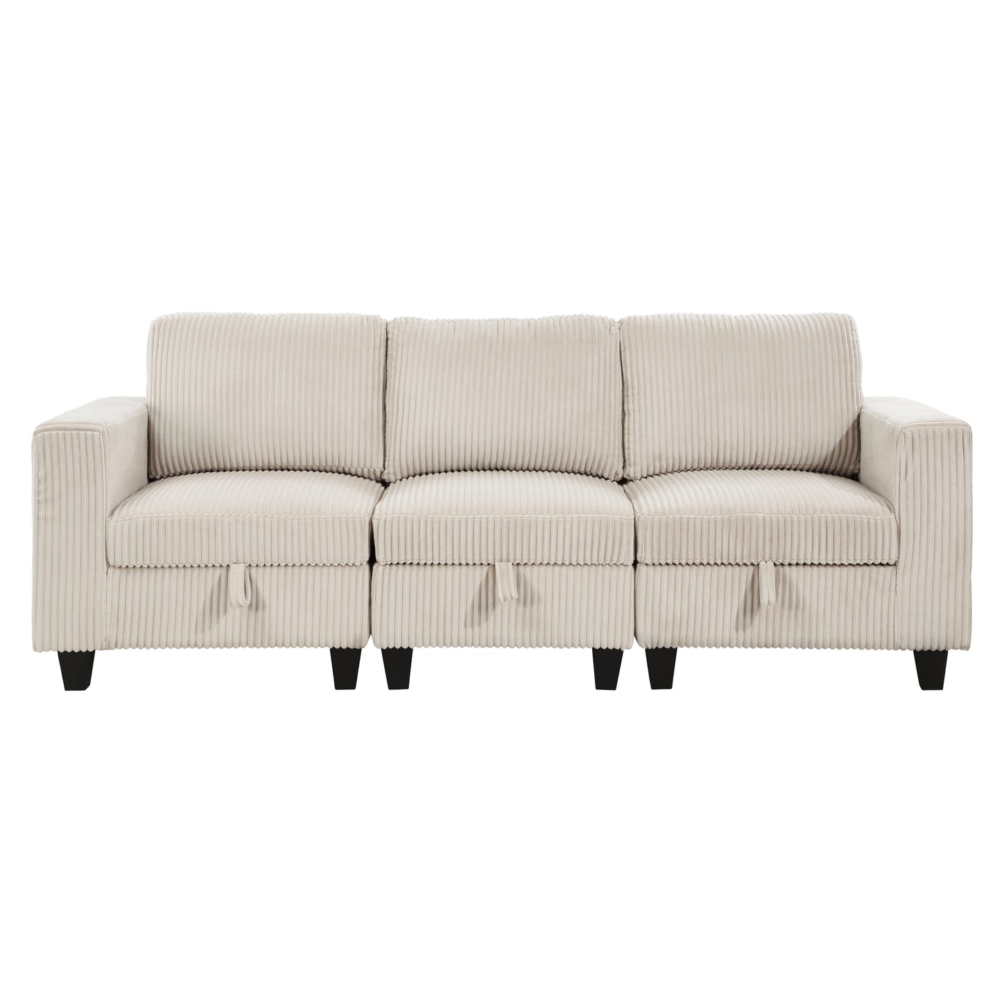 9650BE-3* - (3)Sofa with Storage, Storage Pouches and Charging Ports