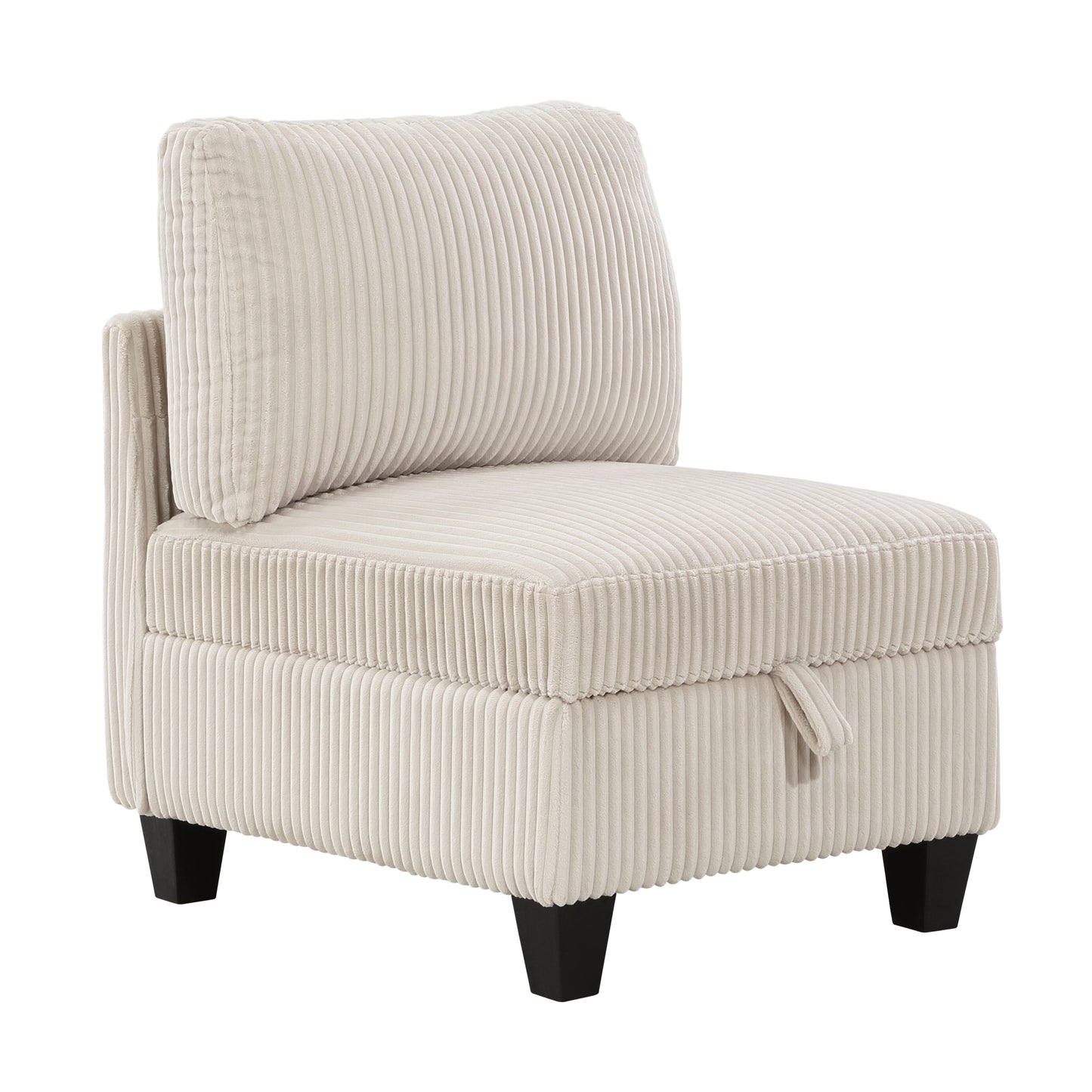 9650BE-AC - Armless Chair with Storage