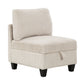 9650BE*6SC - (6)6-Piece Sectional with Storage, Storage Pouches and Charging Ports