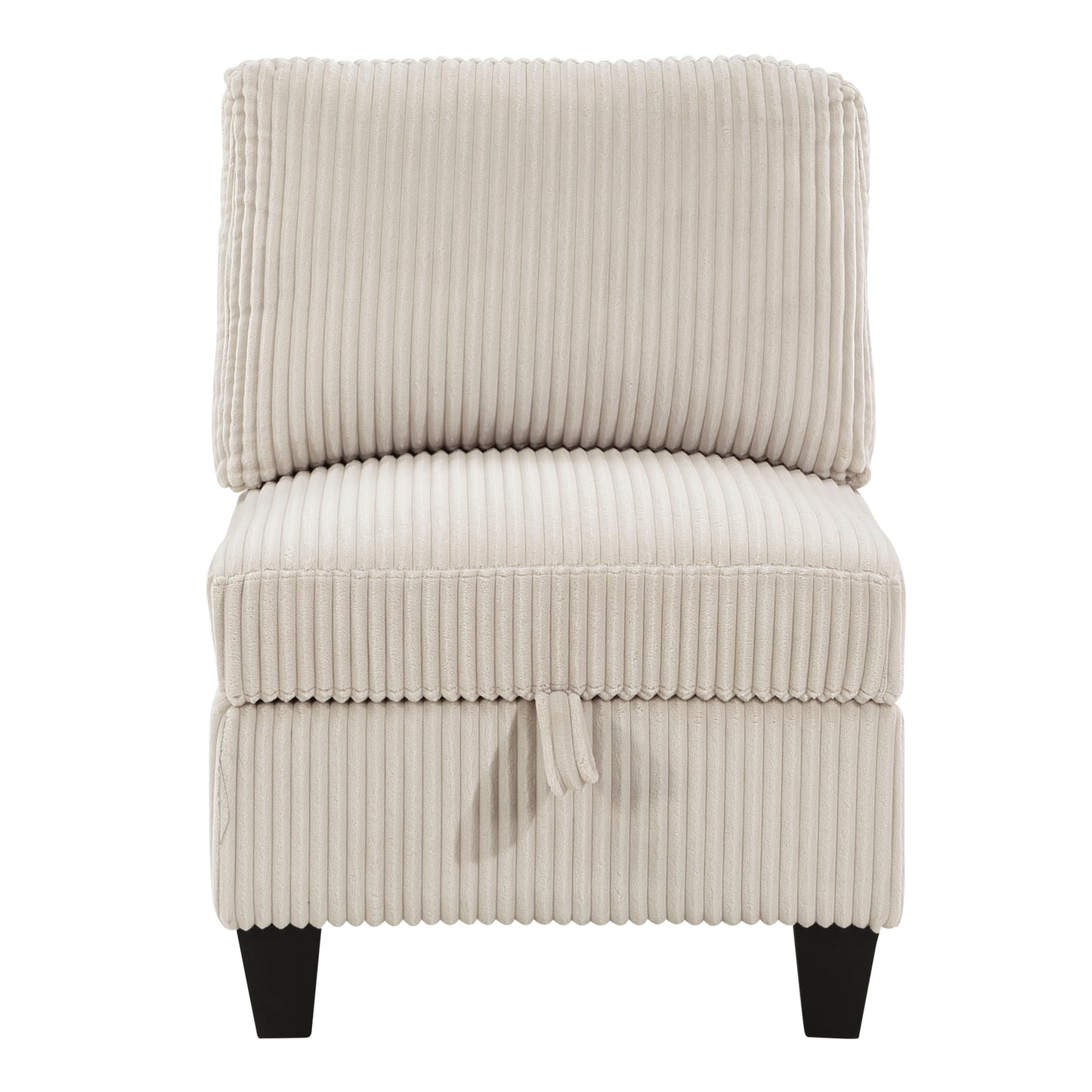 9650BE-AC - Armless Chair with Storage