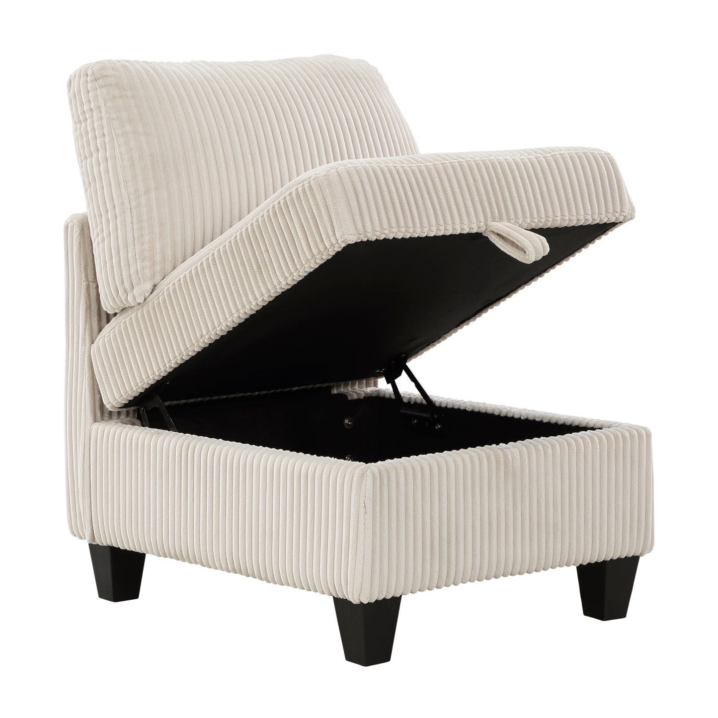 9650BE-AC - Armless Chair with Storage