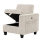 9650BE*8SC - (8)8-Piece Sectional with Storage, Storage Pouches and Charging Ports