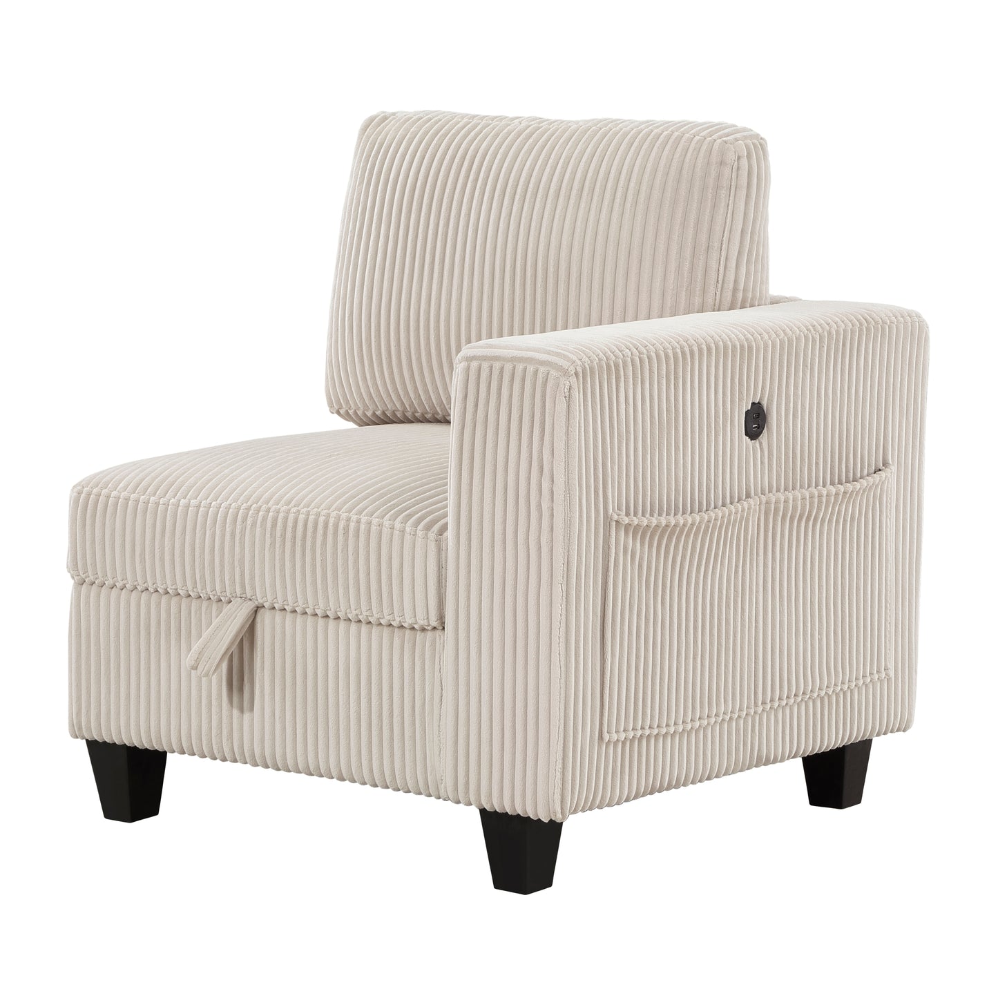 9650BE-2* - (2)Love Seat with Storage, Storage Pouches and Charging Ports