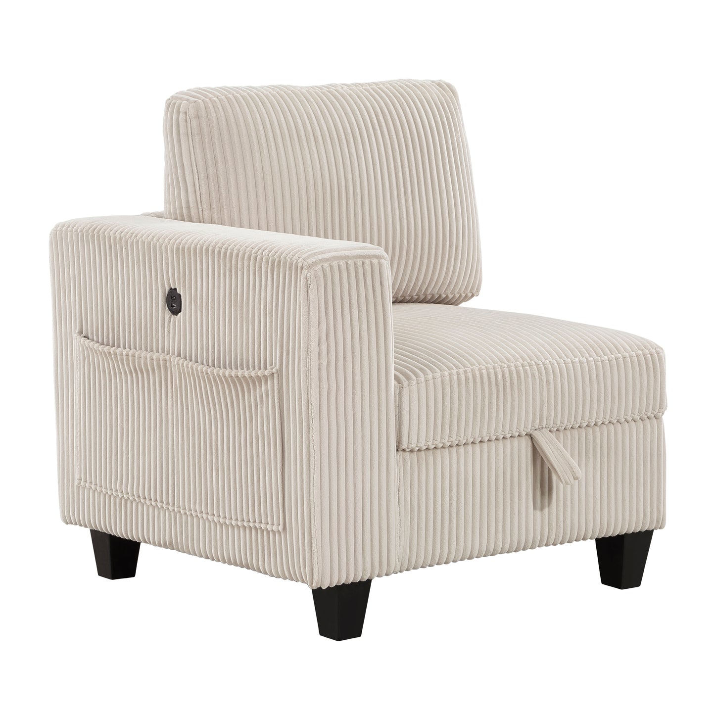 9650BE-2* - (2)Love Seat with Storage, Storage Pouches and Charging Ports