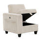 9650BE-C1A - Chair with One Arm, Storage, Storage Pouch and Charging Ports