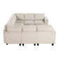 9650BE*8SC - (8)8-Piece Sectional with Storage, Storage Pouches and Charging Ports