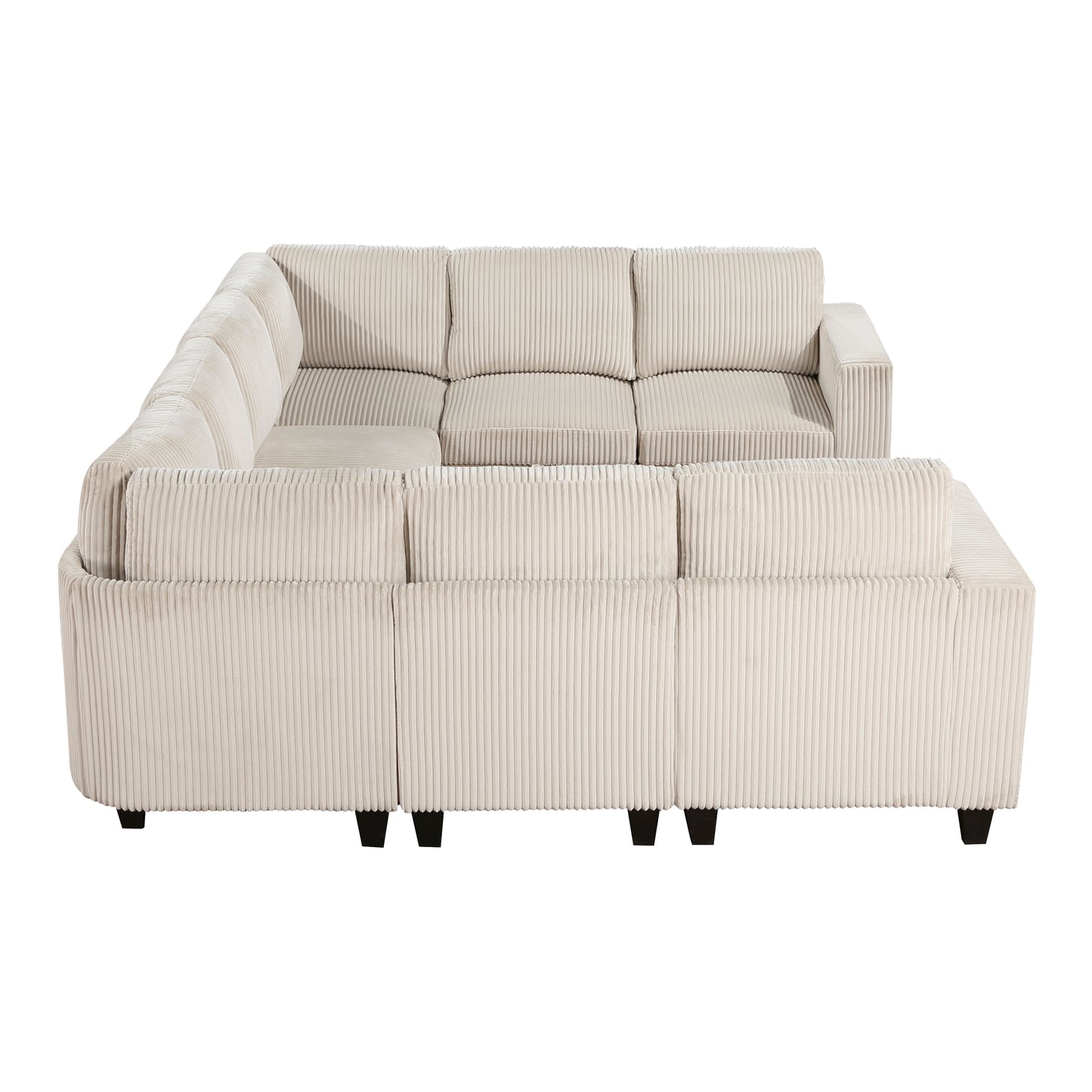 9650BE*8SC - (8)8-Piece Sectional with Storage, Storage Pouches and Charging Ports