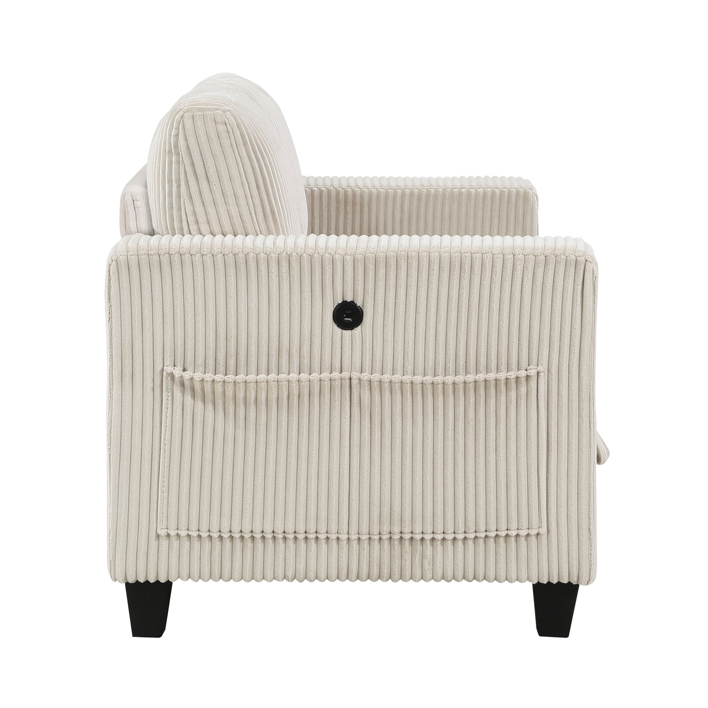 9650NBE-2* - (2)Love Seat with Storage, Storage Pouches and Charging Ports