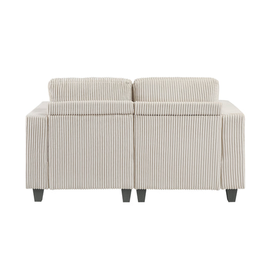9650NBE-2* - (2)Love Seat with Storage, Storage Pouches and Charging Ports