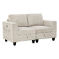 9650NBE-2* - (2)Love Seat with Storage, Storage Pouches and Charging Ports