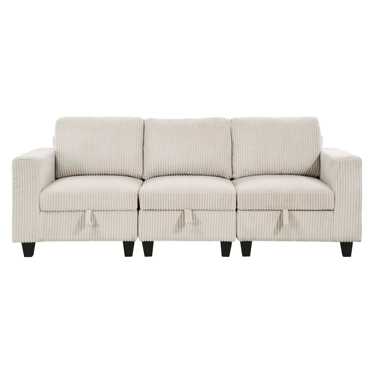 9650NBE-3* - (3)Sofa with Storage, Storage Pouches and Charging Ports