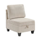 9650NBE-AC - Armless Chair with Storage