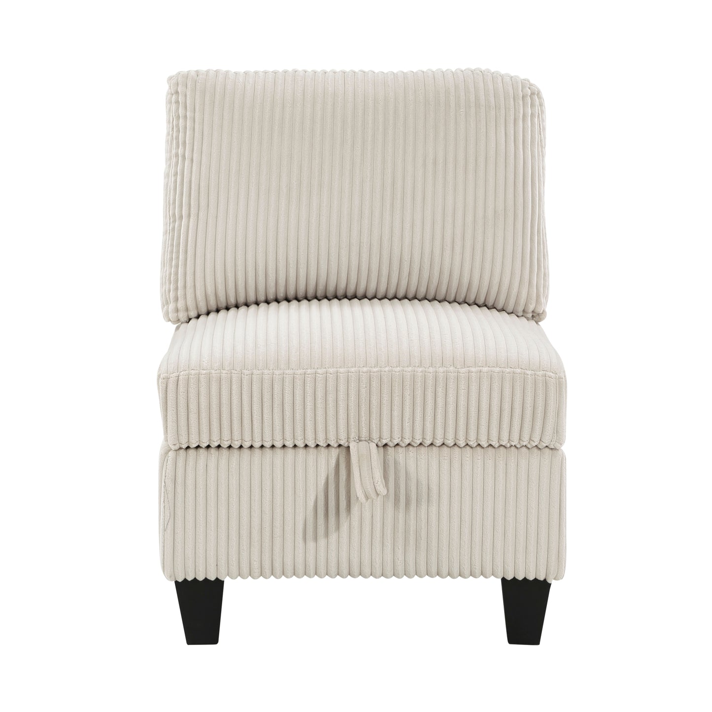 9650NBE-AC - Armless Chair with Storage