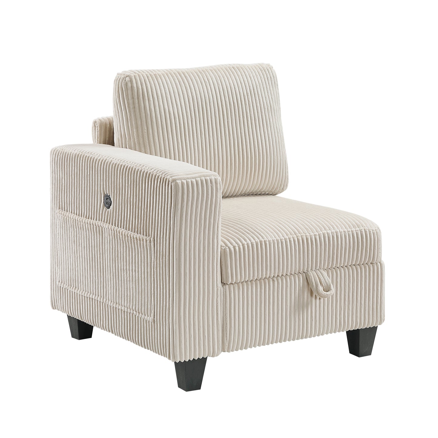 9650NBE-2* - (2)Love Seat with Storage, Storage Pouches and Charging Ports