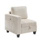 9650NBE*7SC - (7)7-Piece Sectional with Storage, Storage Pouches and Charging Ports