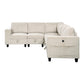 9650NBE*6SC - (6)6-Piece Sectional with Storage, Storage Pouches and Charging Ports