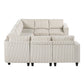 9650NBE*8SC - (8)8-Piece Sectional with Storage, Storage Pouches and Charging Ports