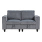 9650NDG-2* - (2)Love Seat with Storage, Storage Pouches and Charging Ports
