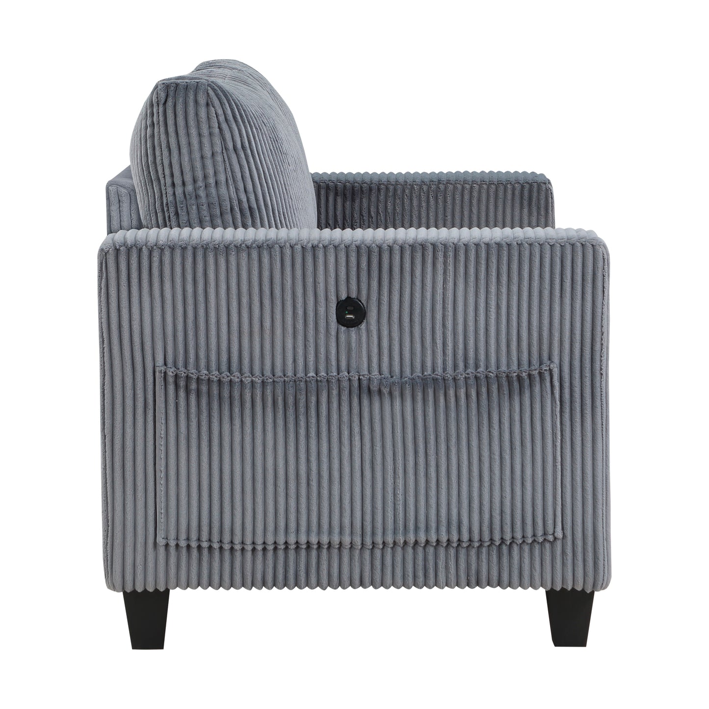 9650NDG-2* - (2)Love Seat with Storage, Storage Pouches and Charging Ports