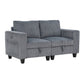 9650NDG-2* - (2)Love Seat with Storage, Storage Pouches and Charging Ports