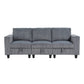 9650NDG-3* - (3)Sofa with Storage, Storage Pouches and Charging Ports