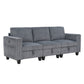 9650NDG-3* - (3)Sofa with Storage, Storage Pouches and Charging Ports