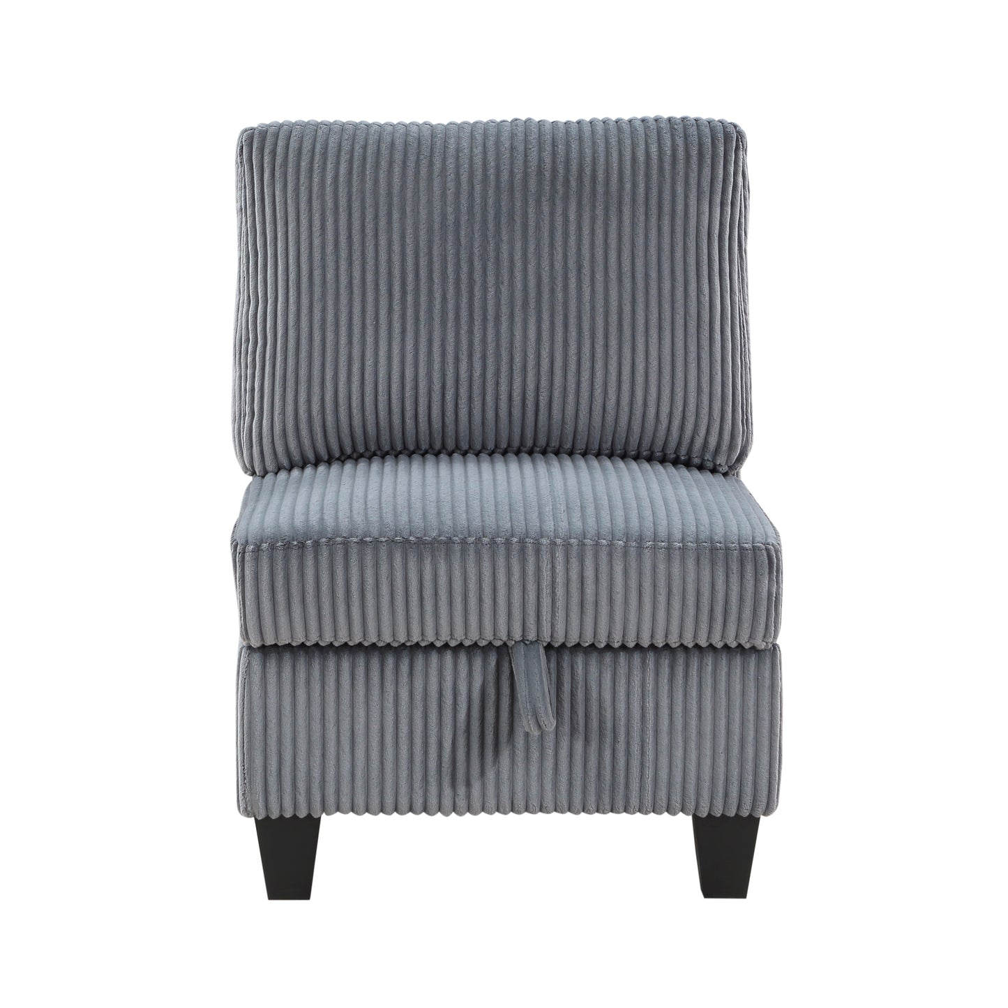 9650NDG-AC - Armless Chair with Storage