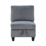 9650NDG-AC - Armless Chair with Storage