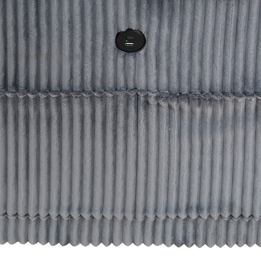 9650NDG-1 - Chair with Storage Pouches and Charging Ports