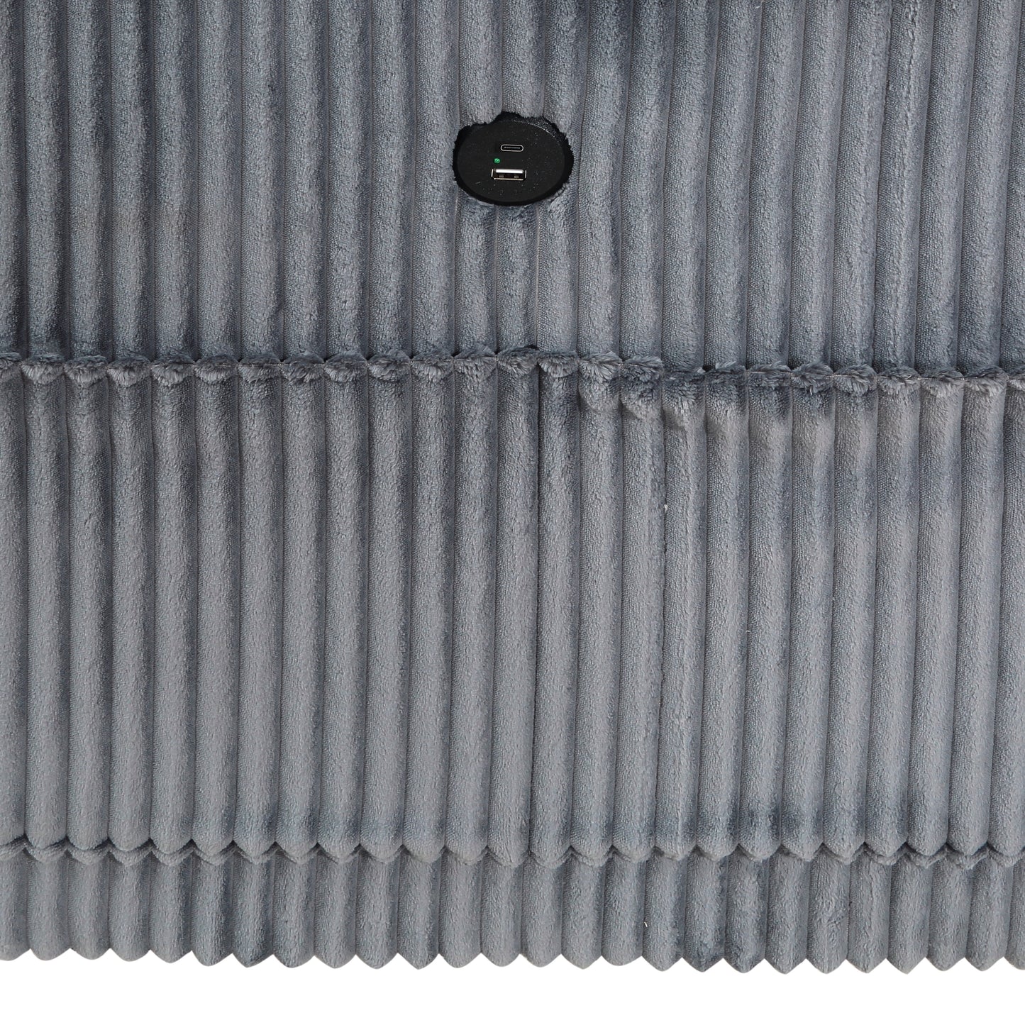 9650NDG-2* - (2)Love Seat with Storage, Storage Pouches and Charging Ports