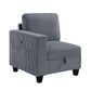 9650NDG-C1A - Chair with One Arm, Storage, Storage Pouch and Charging Ports