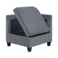 9650NDG*7SC - (7)7-Piece Sectional with Storage, Storage Pouches and Charging Ports
