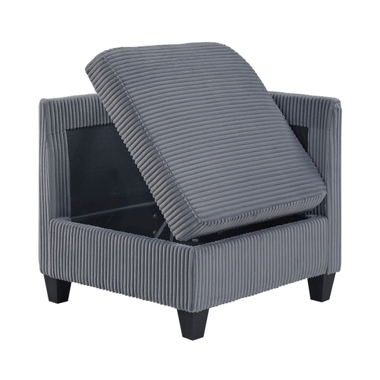 9650NDG-CR - Corner Seat with Storage