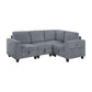9650NDG*4SC - (4)4-Piece Sectional with Storage, Storage Pouches and Charging Ports