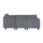 9650NDG*4SC - (4)4-Piece Sectional with Storage, Storage Pouches and Charging Ports