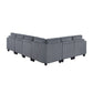 9650NDG*6SC - (6)6-Piece Sectional with Storage, Storage Pouches and Charging Ports
