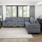 9650NDG*7SC - (7)7-Piece Sectional with Storage, Storage Pouches and Charging Ports